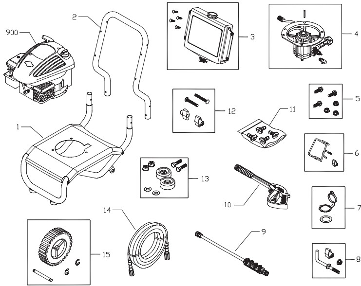 craftsman 020311-0 power washer replacement parts manual